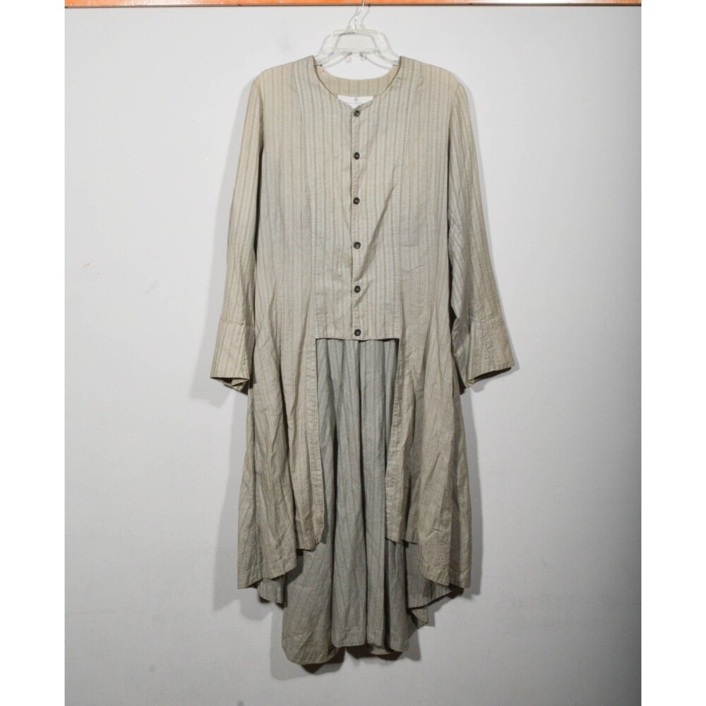 Shack Incorporated Silk Cotton Sage Green Open Skirt Regency Victorian Dress XL